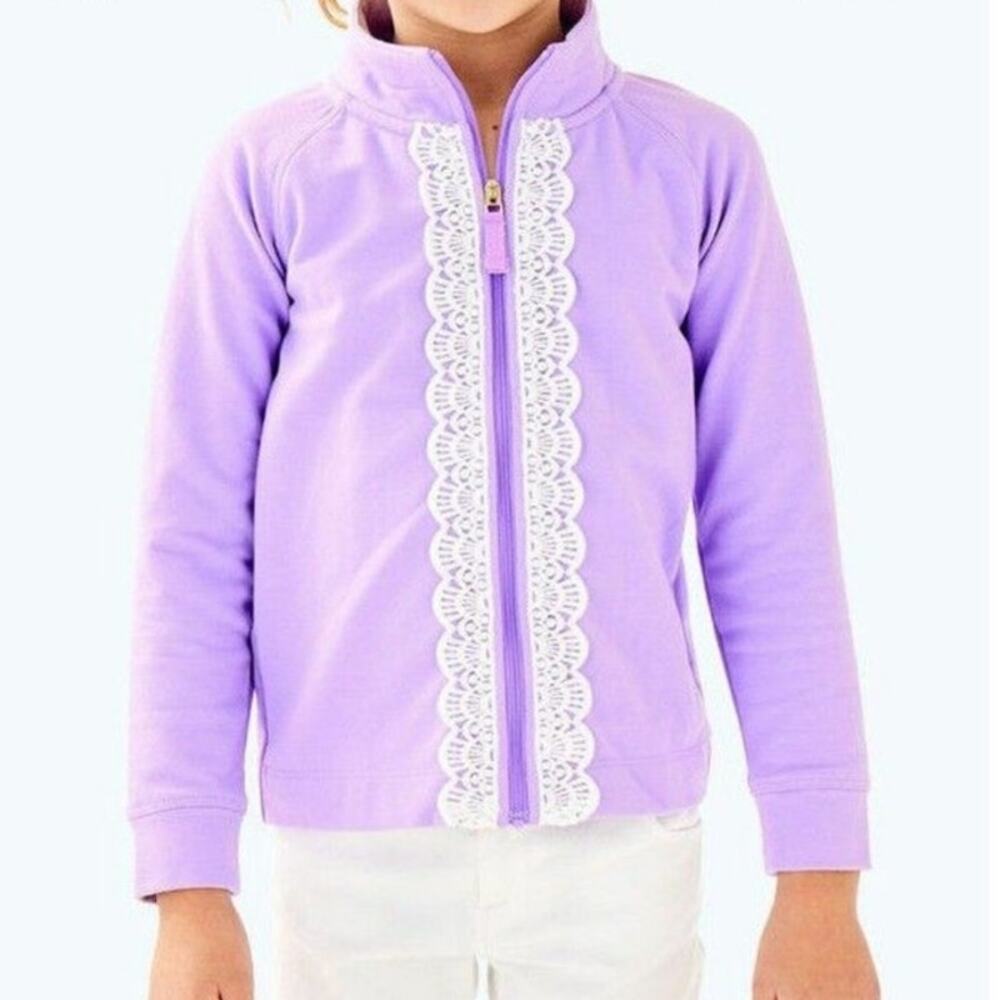 Lilly Pulitzer Lavender Zip Jacket Size 4/5